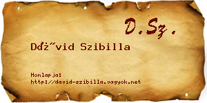 Dávid Szibilla névjegykártya